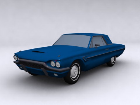 Free 3ds Max model of the legendary Ford Thunderbird 1964