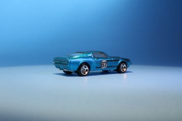 Rear view of Hot Wheels Cool Classics 67 Shelby GT500