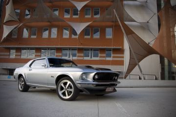 Silver Mustang 1969 Coupe in Belgium